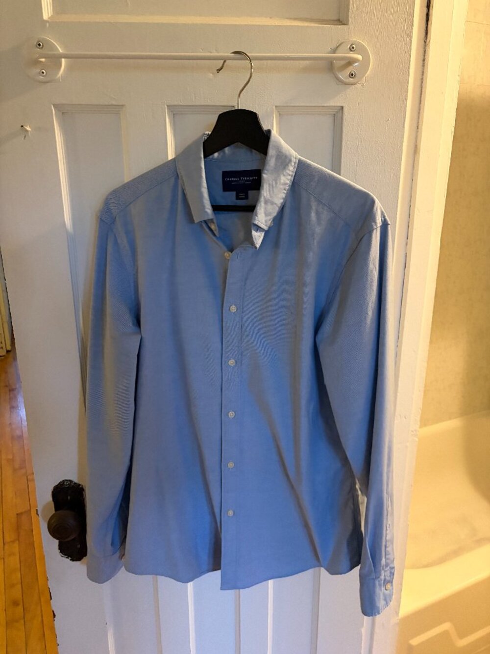 Charles Tyrwhitt Stretch Washed Oxford Shirt (Size Slim Medium)